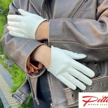 Ivory Half Palm Short Women&#39;s Leather Gloves