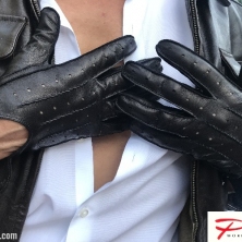 Stylish Dark Brown Men&#39;s Driving Leather Gloves!